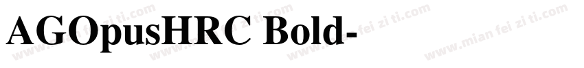 AGOpusHRC Bold字体转换